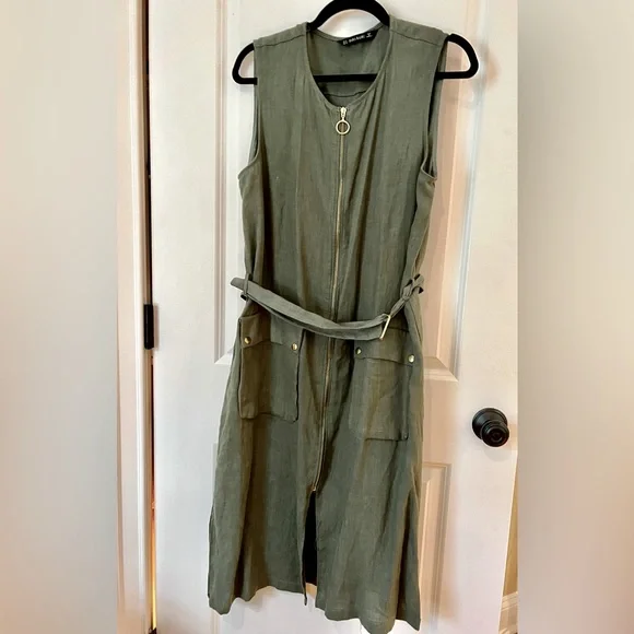 short satin formal dresses Short Holiday Party Dress with Pockets BZ013S Emerald Green / 0 main image 0